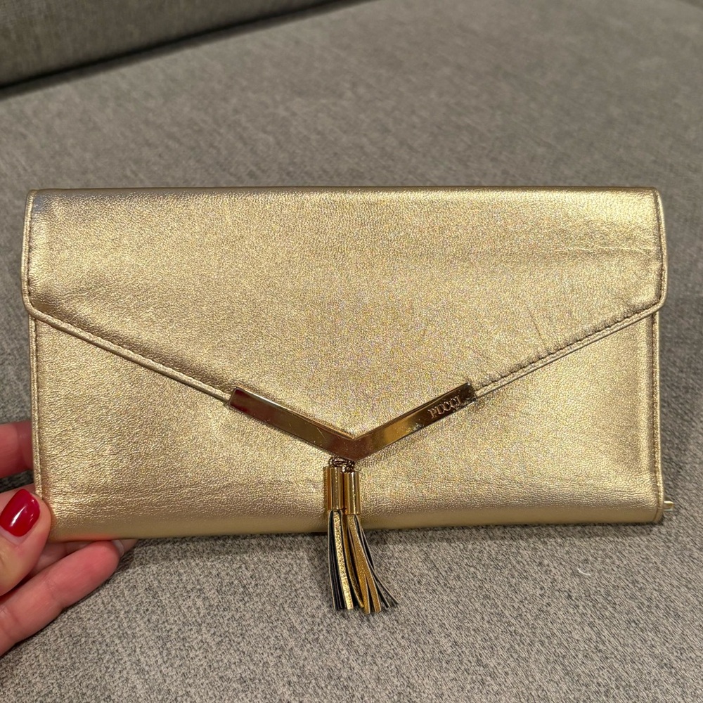 Emilio PUCCI Gold Genuine Leather Wallet - Picture 3 of 9